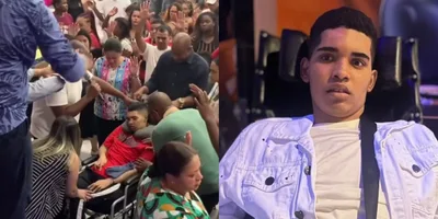 Kaiky Mello vai à igreja pela primeira vez após acidente: \"Oramos por cura\"