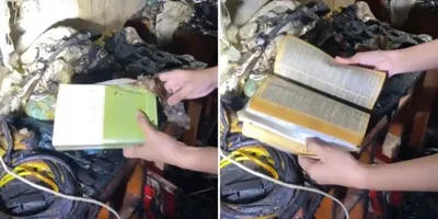 Família encontra Bíblia preservada após incêndio destruir casa nas Filipinas: \"Milagre\"