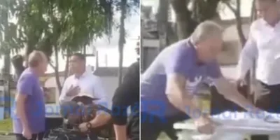 Homem ataca pastores enquanto pregavam em praça em SC: \"Vocês são uns lixos\"