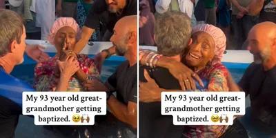 Batismo de idosa de 93 anos viraliza e inspira: “Nunca é tarde demais”