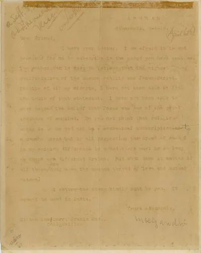 Gandhi’s only letter on Jesus Christ is for sale