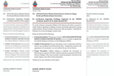 Baguio diocese warns vs group using ‘Roman Catholic’ name