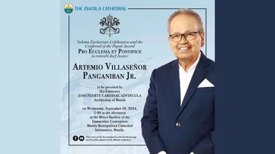 ‘Papal award’ igagawad kay Ret. CJ Panganiban