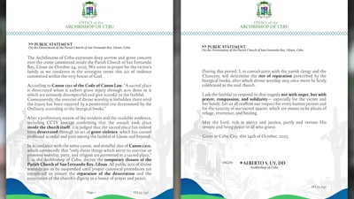 Karahasan sa San Fernando El Ray parish, kinundena ng Archdiocese of Cebu - VeritasPH