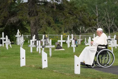 Pope Francis apologizes for harm done to indigenous Canadians at residential schools