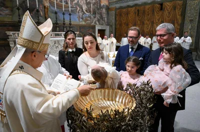 Pope Leo XIV baptizes 20 infants in Sistine Chapel, tells parents faith is ‘more than necessary’