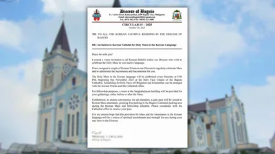 Korean mass, gaganapin sa Baguio cathedral tuwing Sabado - VeritasPH