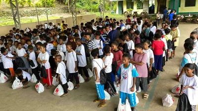 Simbahan, nagsagawa ng outreach program sa Aeta Magindi students