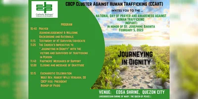 National day of prayer and awareness against human trafficking, pangungunahan ng CBCP