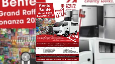 Bente-bente grand raffle bonanza, inikunsad ng Caritas Manila
