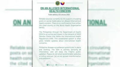 Mamamayan, binalaan ng DOH sa bagong respiratory outbreak sa China