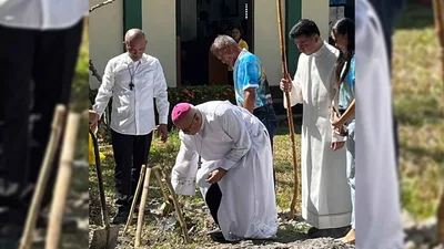40th Sacerdotal anniversary, ipinagdiwang ni Bishop Alminaza sa tree planting - VeritasPH