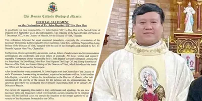 Kinukuwestiyong ordinasyon ng isang Vietnamese Priest, iniimbestigahan ng Diocese of Maasin