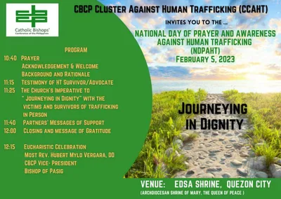 Mamamayan, inaanyayahan ng CBCP na makibahagi sa national day of prayer and awareness against human trafficking