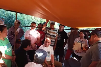Catholic bishop backs anti-mining protest, visits barricade in Sibuyan Island