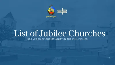 List of Jubilee Churches for the celebration of the 500 Years of Christianity in the Philippines