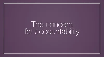 The concern for accountability