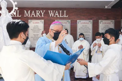 Antipolo shrine inaugurates ‘Hail Mary Wall’ for pilgrims