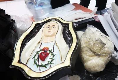 Illegal drugs found inside image of Virgin Mary