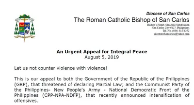 An Urgent Appeal for Integral Peace