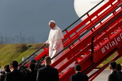 Pope arrives to help promote healing in Colombia, scarred by war