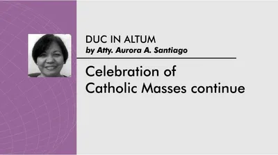 Celebration of Catholic Masses continue