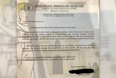 CDO archbishop warns against ‘religious group’ soliciting money
