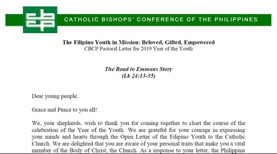 The Filipino Youth in Mission: Beloved, Gifted, Empowered