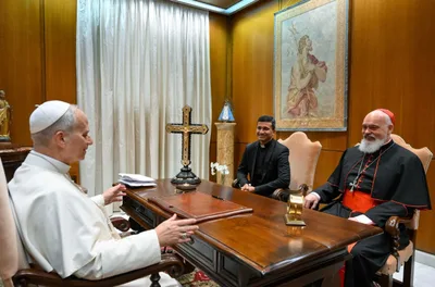 Tehran cardinal meets with Pope Leo XIV after being evacuated from Iran