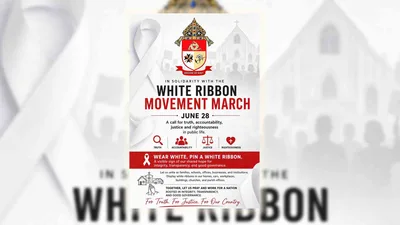 Diocese of Daet, nagpahayag ng pakikiisa sa White Ribbon Movement march - VeritasPH