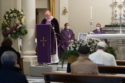 Pope Francis attends Vatican funeral of his personal physician