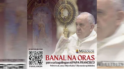 Holy hour para sa kagalingan ng Santo Papa, isasagawa ng Diocese of Malolos