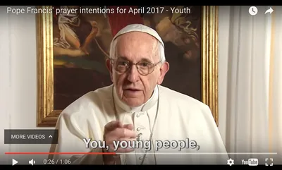 Pope Francis challenges young people in April prayer video