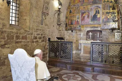 Pope Francis praises Assisi’s new ‘sanctuary of renunciation’