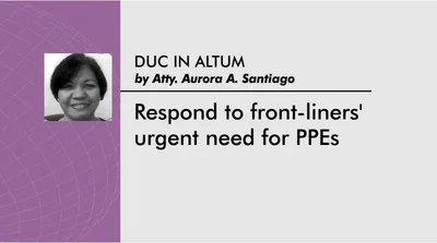 Respond to front-liners’ urgent need for PPEs