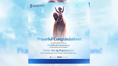 Pontifical coronation ni Maria Ina ng Kapayapaan, isang biyaya at hindi karangalan - VeritasPH
