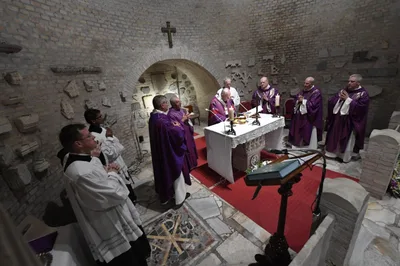 Pope Francis celebrates All Souls’ Day Mass in Rome catacombs