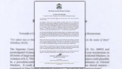 Obispo ng Calapan, nanawagan ng panalangin kontra sa banta ng pagmimina sa Mindoro - VeritasPH