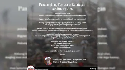 Panalangin ng Pag-asa at katatagan sa gitna ng unos