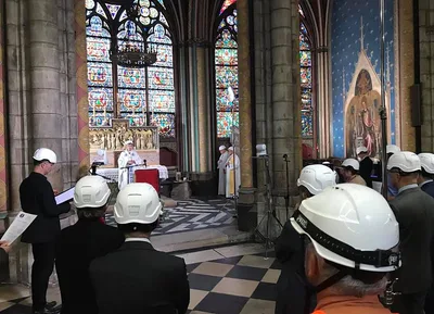 Paris archbishop celebrates first Mass in Notre Dame since fire