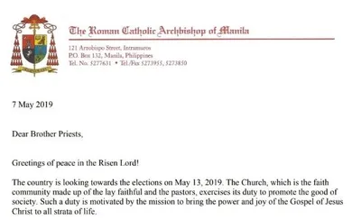 Letter to Priests on the 2019 Elections