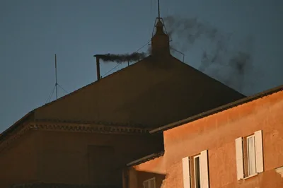Black smoke rises: Catholic Church still without new pontiff