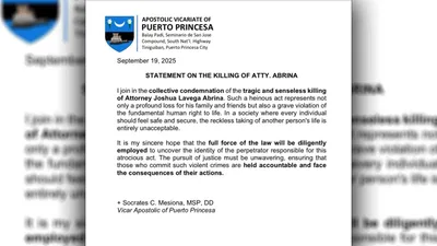 Pagpaslang sa isang abogado, kinundena ni Bishop Mesiona - VeritasPH