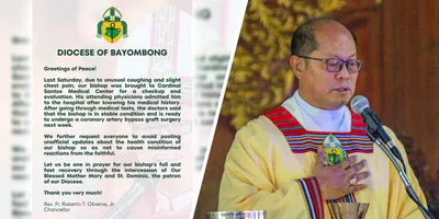 Diyosesis ng Bayombong, muling nanawagan ng panalangin para sa kagalingan ni Bishop Mangalinao