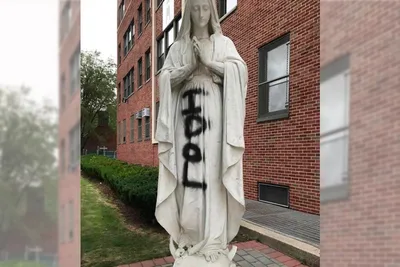 Statues of Mary vandalized in weekend of Catholic church attacks