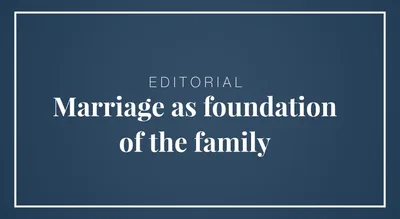 Marriage as foundation of the family