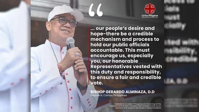 Caritas Philippines, nanawagan sa mga kongresista na gampanan ang tungkulin nang may integridad at pananagutan - VeritasPH