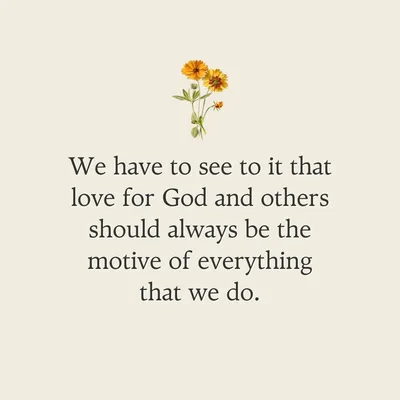 Focus on heaven, on God