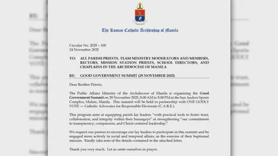 Kaparian at lay leaders, inatasang makiisa sa Good Governance Summit - VeritasPH
