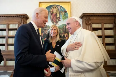 Pope Francis meets US President Joe Biden at the Vatican